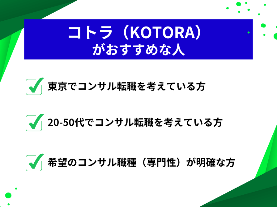 コトラがお勧めな人