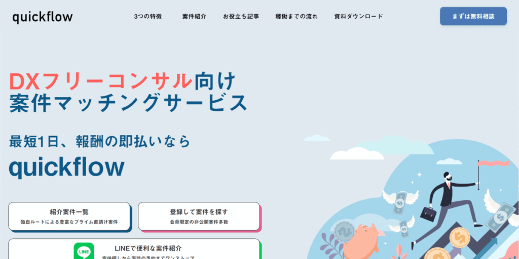 quickflowのウェブサイト画像