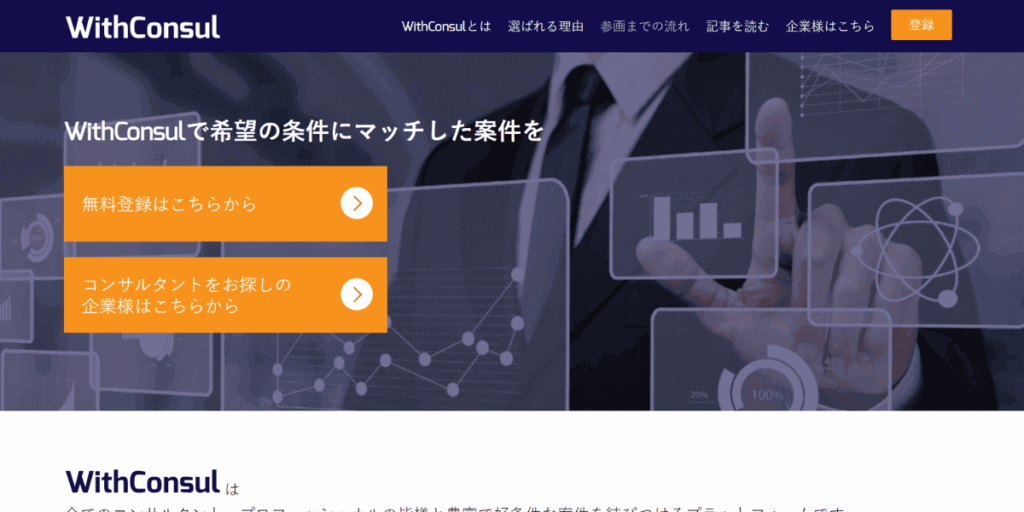 WithConsulのウェブサイト画像