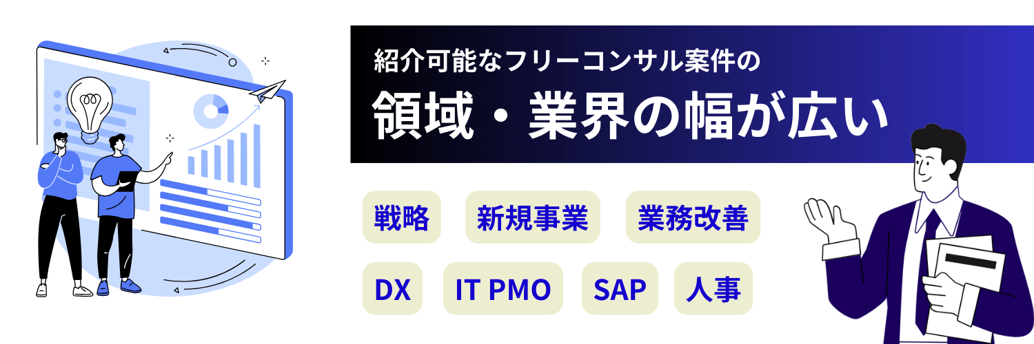 ProConnectの紹介案件の幅広さ