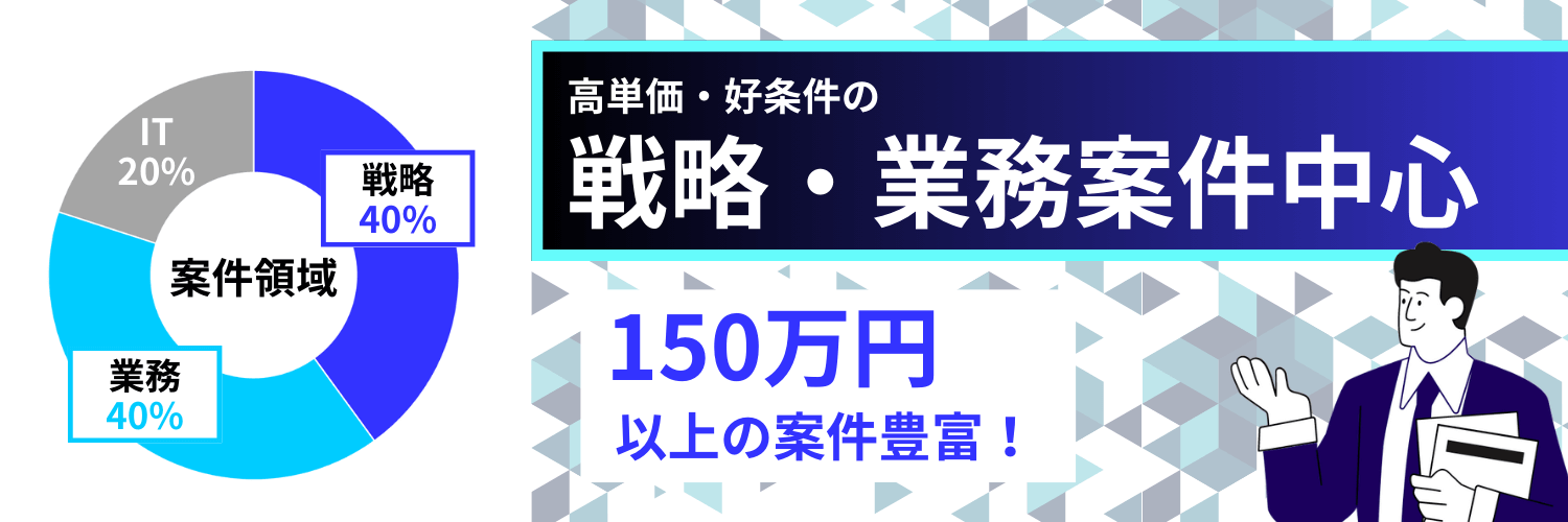 Strategy Consultant Bankは戦略・業務案件に強い