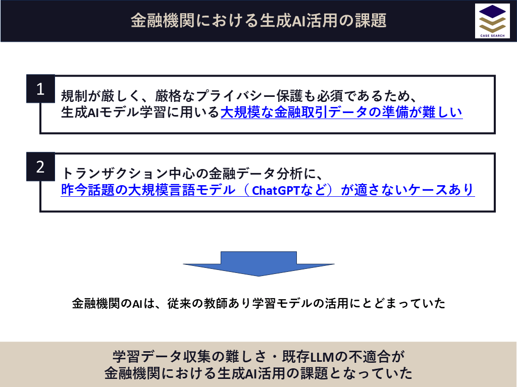 金融業界における生成AI活用の課題